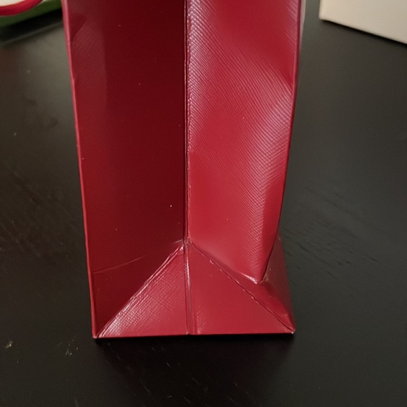 Small Cartier Shopping Bag Red and Gold Tone with Rope Handles - Picture 5 of 7